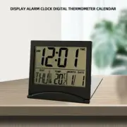 Foldable Desktop Alarm Clock with Calendar Temperature and Snooze Indicator
