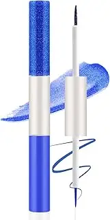 Apooliy 2 in 1 Eyeliner Stick，Waterproof Eye Liner Pen,Matte Glitter Finish,Long Lasting Sparkling Liquid Eye Makeup Pen,Black White