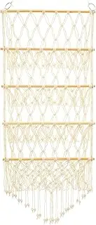 4-Layer Corner Stuffy Organizer for Kids - Nursery Hanging Storage for Toys, Large Stuffed Animals, Space-Saving, Large-Capacity Plush Toy Holder (Beige)