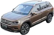 Scale Finished Model Car 26CM 1:18 Scale for Volkswagen Tharu 2019 SUV Car Model Diecast Metal Vehicle Collectible Miniature Replica Car(Brass)