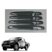Doors Handle Cover Chrome Trim 8Pc For Mitsubishi L200 Triton Pickup 2006 - 2014