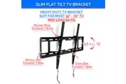 Slim Tilt Flat TV Wall Mount for 32"-70" LED LCD Plasma TV Monitor Bracket Max Load Capacity up to 60kg