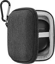Geekria Shield Earbuds Case Compatible with Bose New QC, QC Ultra, QC Earbuds ii, Ultra Open True Wireless Earbuds, Replacement Hard Shell Travel Carrying Bag with Carabiner Clip (Dark Grey)
