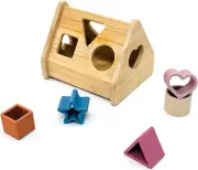 Silicone & Bamboo Play Set - Sorting Toys - 5Pc