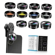 11 in 1 Phone Camera Lens Kit - Wide Angle Lens & Macro Lens+Fisheye