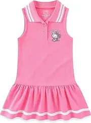 [Hello Kitty] Sanrio Girls Sleeveless Tennis Dress for Toddler and Big Kids