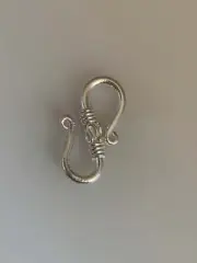 2 Pcs. of Sterling Silver S hooks | Decorated S hook | 925 Sterling Silver S Hoo