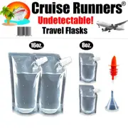 Cruise Alcohol Flask Kit Rum Runners Sneak Smuggle Liquor Booze Plastic Hidden