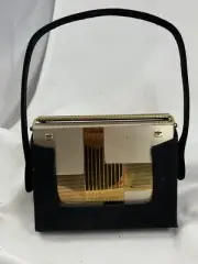 Vintage Vanity Carryall VOLUPTE Compact Never Used Original Box Black Case