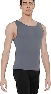 [Wearmoi] Wear Moi TSH002DGR8 Ballet Tank Top, Boys, Wide Open, Round Neck, Elastic Ant, Microfiber Material (8-10 Years), Dark Gray