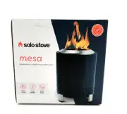Solo Stove Mesa Tabletop Fire Pit Low Smoke Dual Fuel Water Blue- With Stand