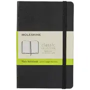 Moleskine Classic Hard Cover Plain Pocket Notebook Black