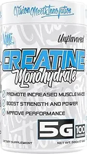VMI Sports Creatine Monohydrate Unflavored Powder Muscle Mass – Strength – Size – Power | 5 Grams per Serving (500 Grams)