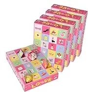 Advent Calendar Boxes, Empty Advent, 24 Days Fillable Countdown Box, Set Of 5 Festive Surprise Cases, Cardboard Packaging For Sturdy Reusable Design, Gift Wrapping, 25x17x4cm