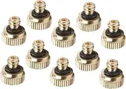 Garneck 10Pcs Misting Nozzle Fine Atomizing Spray Heads for Garden Irrigation Durable and Easy to Install Leak Design for Efficient Cooling and Humidifying