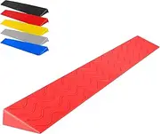 Mobility Scooter Ramps,Portable Indoor Wheelchair Ramp Rubber Step Ramp Threshold Ramp, for Cars Caravan Skateboard Motorcycle(Red,39.4x5.1x2.4in)