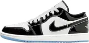 [Nike] Jordan unisex-child Jordon 1 Low, White/Black, 4.5 Big Kid