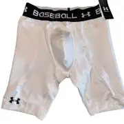 NWT Under Armour Boys UA Utility Baseball Sliding Shorts W/Cup Sliding Short YXL