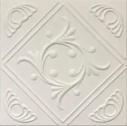 DIY Ceiling Tiles, Glue Up 20x20, Antique White Hand painted, Pack of 8, - R2