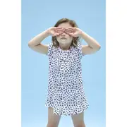 Girls Huckleberry Lane Sizes 5-8 White Cheetah Print Short Sleeve Nightie PJS Pyjamas