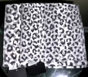 NEW Kassafina 1 Hand Towel ~16"x~25" & 1 Washcloth Gray Leopard Print