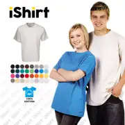 MENS T-SHIRT 100% COTTON I PLAIN BLANK UNISEX TEES I REGULAR FIT I XS-5XL