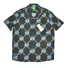 NWT $135 Lacoste Chinatown Market Globe Print Club Shirt Black Mens S AUTHENTIC
