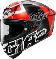 Shoei X-SPR Pro Diggia 2 Helmet, black-white-red, Size 2XL for Men Black White Red