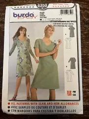 Burda 8350 UNCUT Sewing Pattern, Misses' Dress, Size 10-22