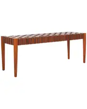 Safavieh Amalia Leather Weave Bench