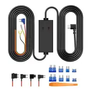 11.5ft Type-C Dash Cam Hardwire Kit (V5F), 12V-24V to5V 3A w/ 4 Fuse Taps