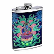 Buddha Spirt Life Em1 Flask 8oz Stainless Steel Hip Drinking Whiskey