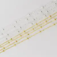 在飛比找蝦皮購物優惠-【JS467】2米/批帶球壓o型鏈鐵鍊串珠項鍊DIY飾品飾品
