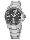 Longines HydroConquest Grey Dial Automatic Diver L3.781.4.76.6 300M Mens Watch
