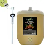 ORGANIC SWEET ALMOND OIL, COLD-PRESSED, 100% PURE, NATURAL (Cosmetic & Pharmaceutical grade) (10L, With Pump)
