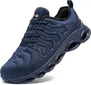[LARNMERN] Safety Trainers Mens Steel Toe Cap Trainers Cushioning Breathable Light Weight Anti Smashing Fashion Comfortable Safety Shoes Work Trainers