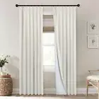 84 Inch Curtains 2 Panel Set Blackout Living Room Curtains 84 Inches Long,Cre...