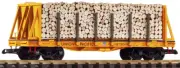 Piko 38791 G Union Pacific Bulkhead Flatcar w/Pulpwood Log Load