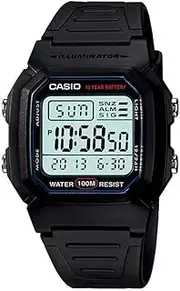 [Casio] W800H-1 Unisex Black Digital Watch with Black Band