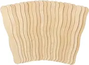 8 inch Craft Sticks, 50 Pack Wood Wavy Sticks, Fan Handles, Large Popsicle Sticks for Crafts, Wedding Programs, DIY Crafting, Painting Mixing