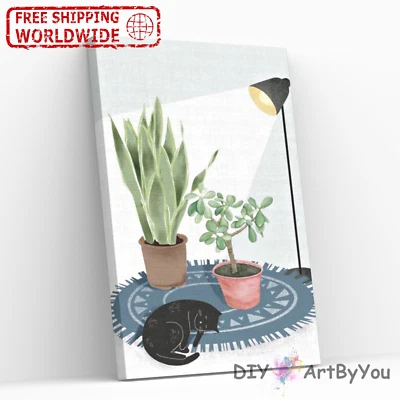 Study Abstract Paint By Numbers Kit Canvas Wall Acrylic Home Decor Adult