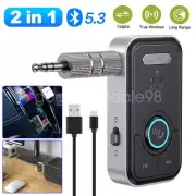 Bluetooth 5.3 Receiver 2 in 1 Wireless Transmitter 3.5mm Audio Adapter Aux Car