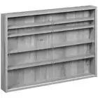 HOMCOM Decorative Cubby Wall Shelves 23.5" x 31.5" 5-Tiers w/ Brackets Gray