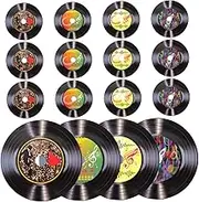 Generic Retro Wall Decor 16pcs Record Decor for Home Vintage Record Disc Wall Art