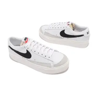 Nike 休閒鞋 Blazer Low Platform 女鞋 經典款 厚底 舒適 簡約 增高 球鞋穿搭 白 黑 DJ0292101