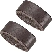 [uxcell] Leather Loop Keeper, 2 Pack Leather Loops Belt Keeper Loops Retainer Straps Replacement for 0.9"(24mm)/1"(28mm) Wide Belts/Straps, Coffee