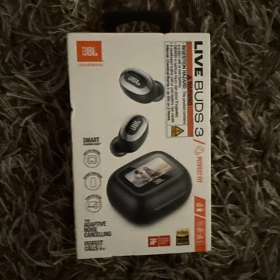 New JBL Live Buds 3 - True wireless noise-cancelling bud-type earbuds (Black)