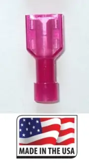 (100) Nylon 22-18 Gauge .250" Fully Insulated (Female) QD Connector Hump Jacket