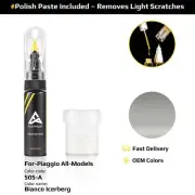 Touch Up Paint For Piaggio All Models 505/A Bianco Icerberg With Polish Paste