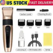 Professional Hair Clippers Trimmer Mens Barber Hair Cutting Kit Machine Cordless